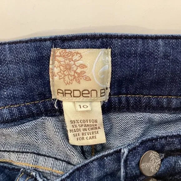 Arden b jean’s women 10 blue flare Y2K low rise back button pockets - Picture 7 of 11